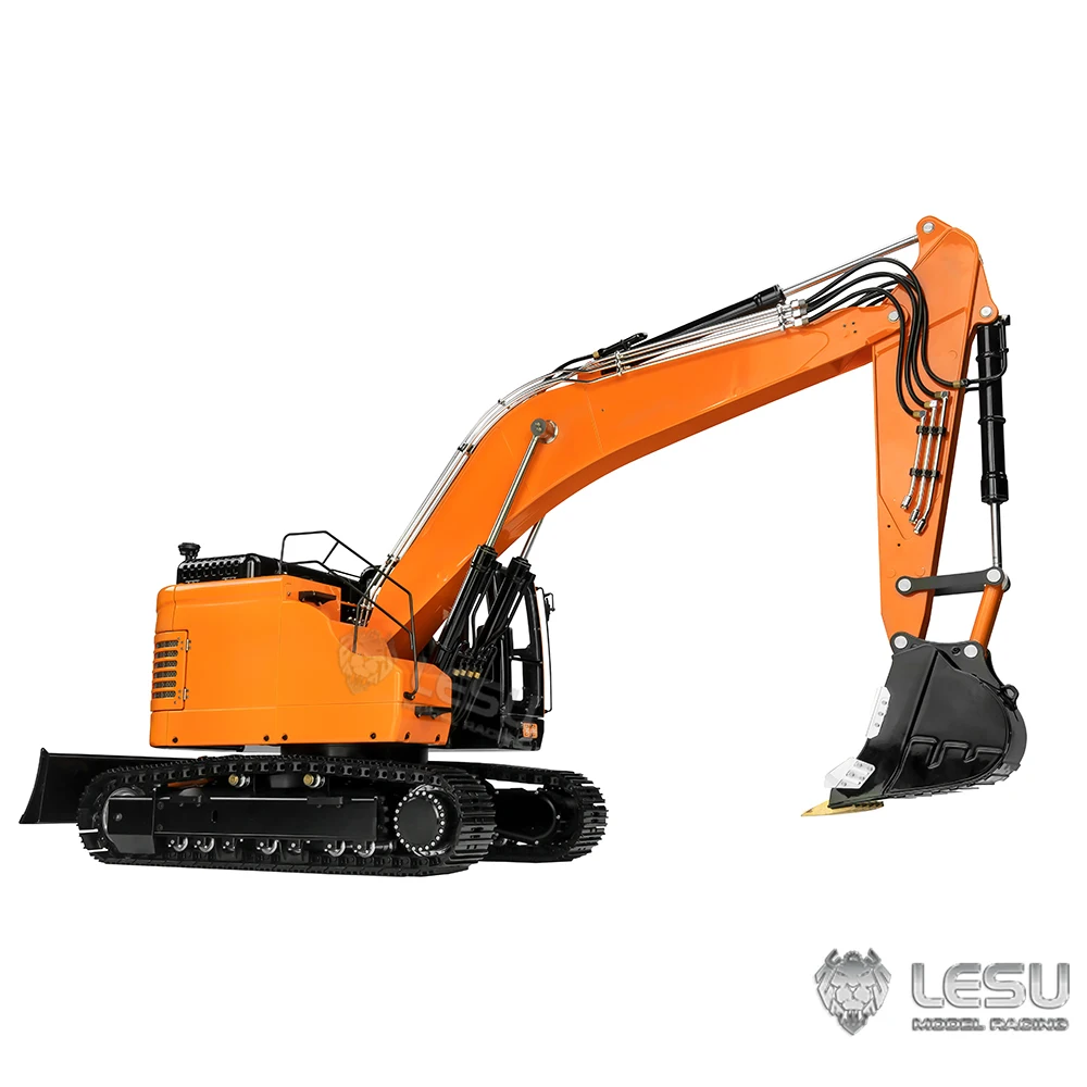 LESU Aoue ET26L RC Koparka hydrauliczna 1/14 Metalowa 2-ramienna koparka ze światłami Zdalnie sterowana malowana zmontowana zabawka model TH23047