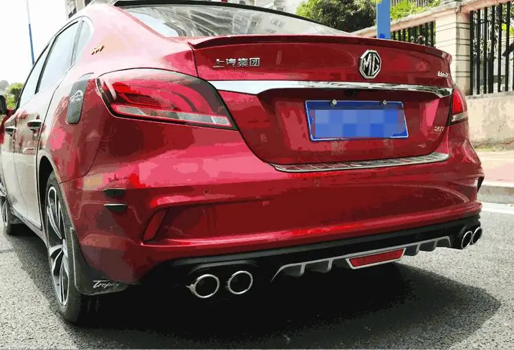 For Morris Garages mg 6 Body kit spoiler 2018-2019 For mg6 BK ABS Rear lip rear spoiler front Bumper Diffuser Bumpers Protector