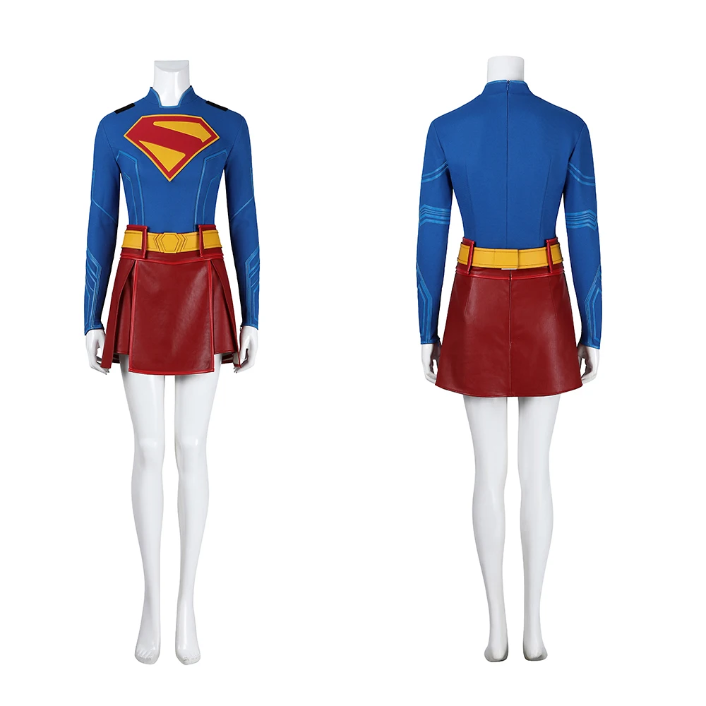 بدلة كارا زور إل التأثيرية باللون الأزرق تنورة حمراء عباءة ملابس كارا دانفرز للهالوين بدلة لعب الأدوار بدلة معركة #3