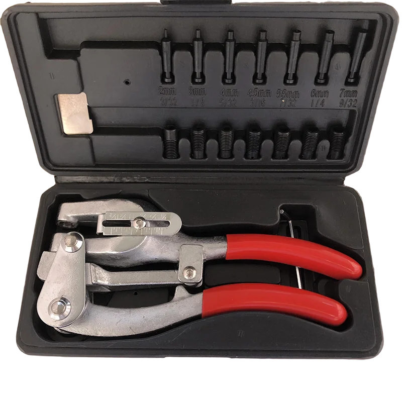 Conjunto de alicates de perfuração de 9 polegadas, mecânico, resistente, couro, multiferramenta, ferramentas adequadas para trabalhar madeira, etc.
