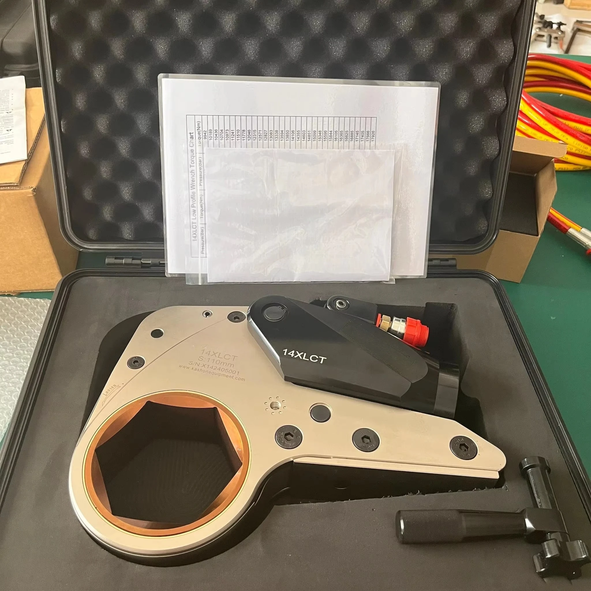 Complete Set Sale 16245Nm Hollow Wrench Ratchet Cassette Low Profile Hydraulic Torque Wrench With 3-Stage Pneumatic Pump