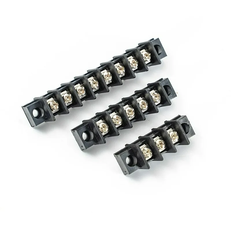 5Pcs fence type terminal block 25CM-7.62mm with ear fixing hole, middle foot 2/3P/4P/5P/6p7p8p9p10P