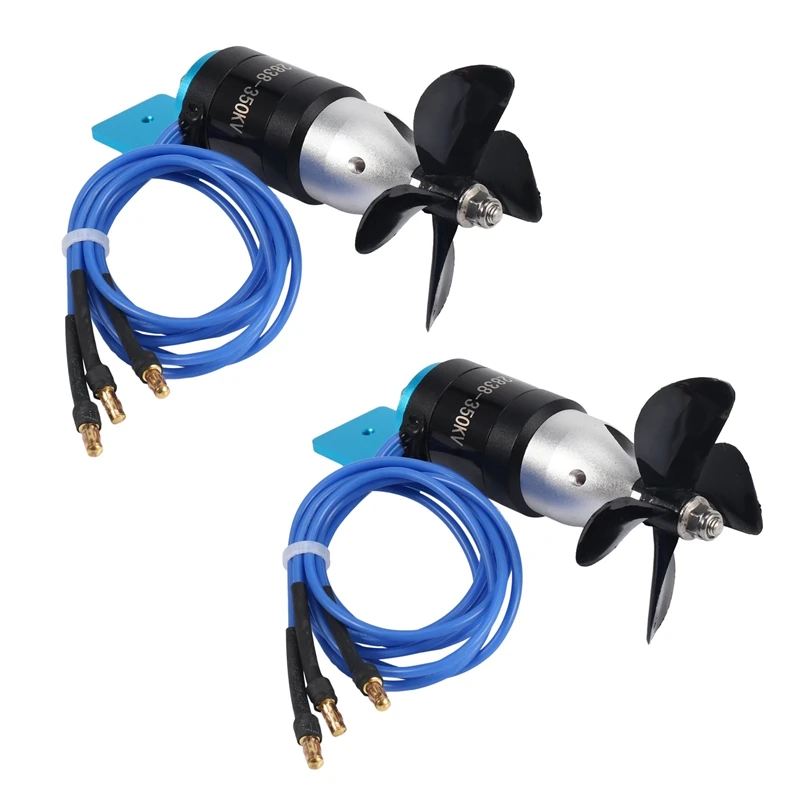 2X IPX8 Waterproof Underwater Thruster 2838 350KV 2.4KG Thrust Brushless Motor With 55Mm 60Mm Propeller