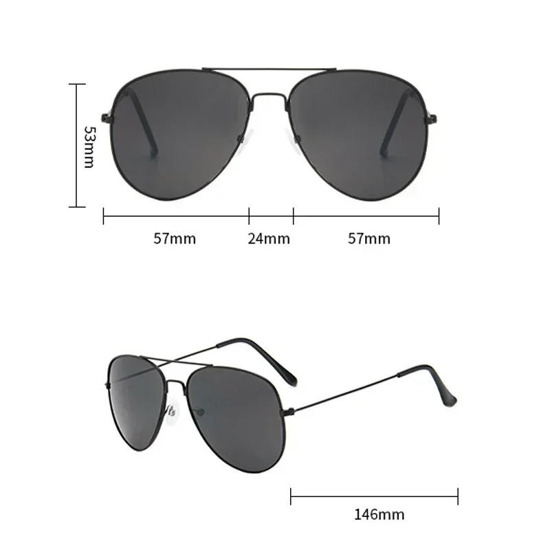 2024 Anti Reflective Vintage Pilot Sunglasses Fashionable Men\'s and Women\'s Multi-color Sunglasses Unisex Sunscreen Sunglasses