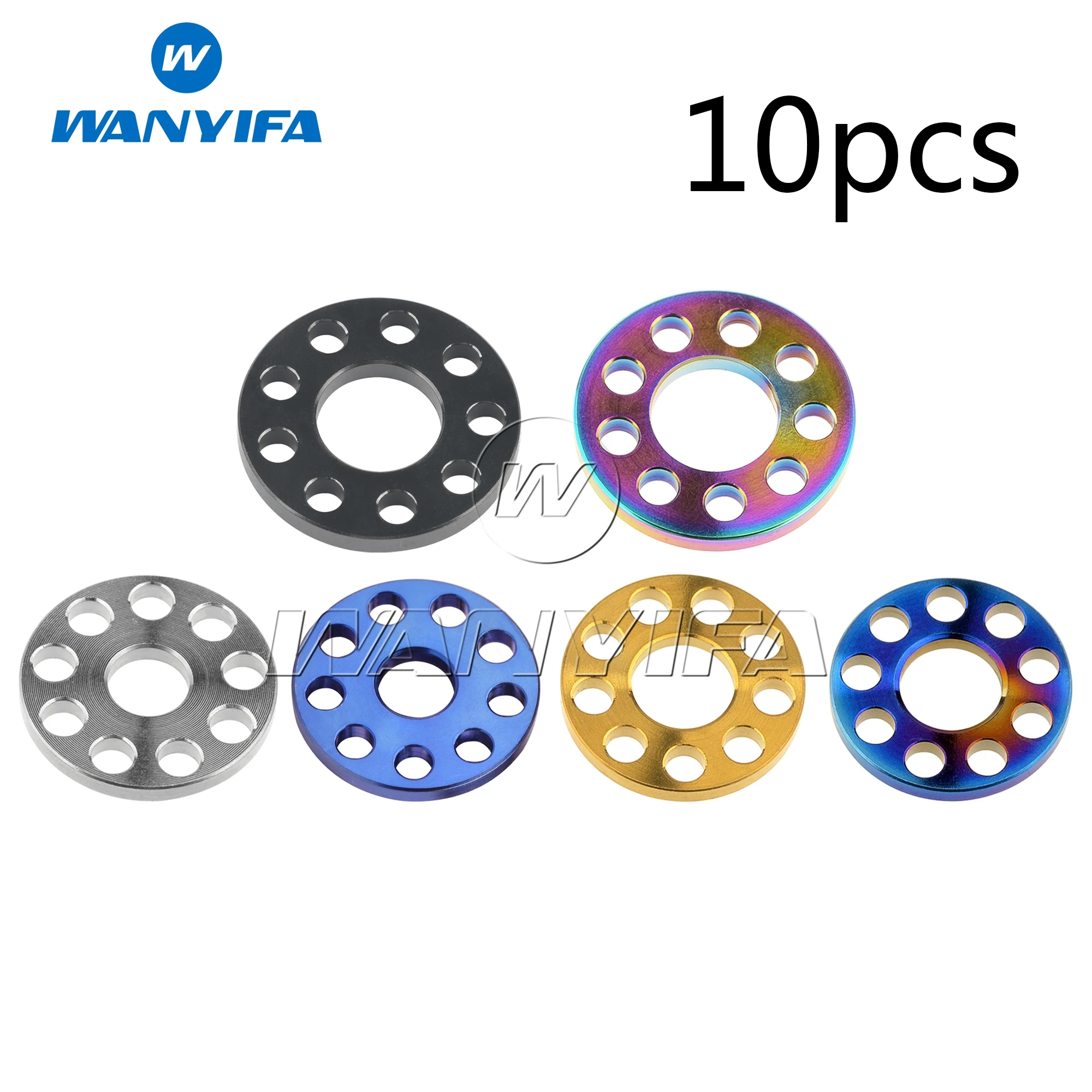 Wanyifa Titanium Washer M6/M8/M10 Nine Holes Spacer Motorcycl Decoration Bolt Screw Gasket