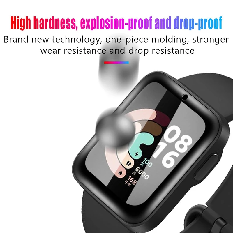 2 Pcs Tempered Glass for Redmi Watch 3 Active 9D Clear Anti-Scratch Full Film Cover Screen Protector for Smart Watch Accessories