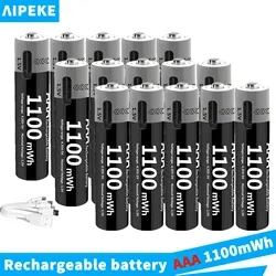 AIPEKE 1.5v usb aaa rechargeable battery 1100mWh aaa battery Lithium Charging battery for Toys Mouse keyboard