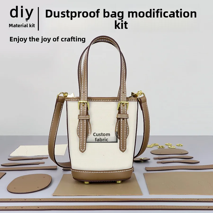 

Top Layer Cowhide Buet Bag Handmade DIY Material Genuine Leather Single oulder Crossbody Bag Dustproof Bag Rvated Bag