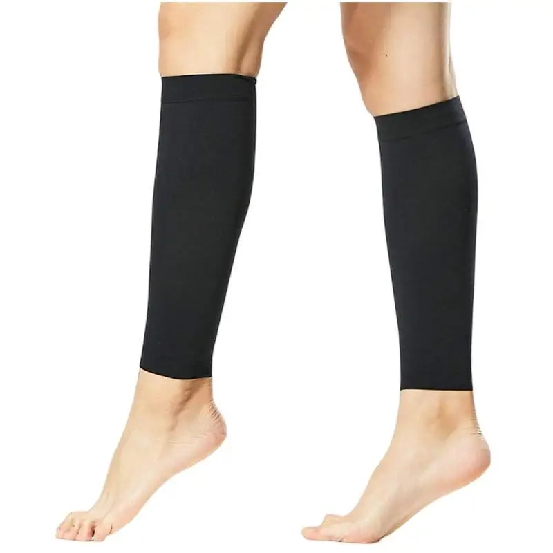 2Pcs 20-30 mmHg Graduated Calf Compression Sleeves Calf Support Footless Compression Socks for Varicose Veins Shin Splints Edema