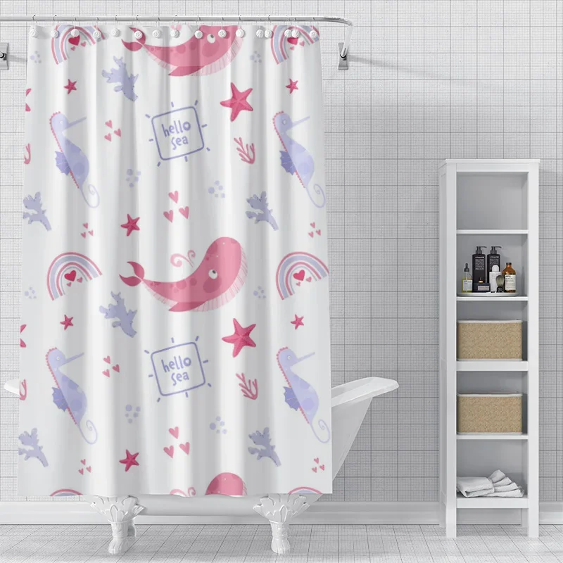 Home decoration shower curtains for bathroom waterproof curtain fabric Modern Nordic style Living Roomcute animal cartoon dogs