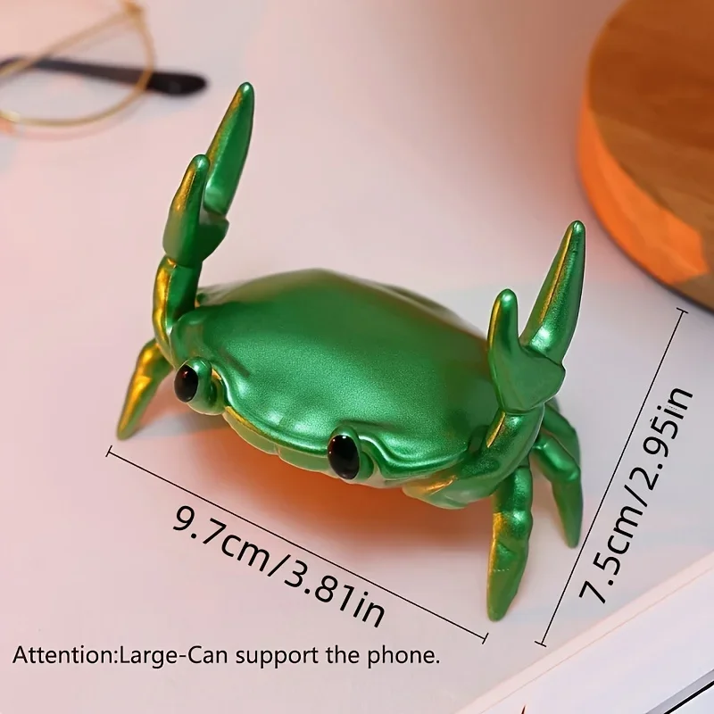 Personality 3D Crab Weight Lifting Phone Holder,Multifunctional Pen Holder Eyeglasses Mobile Phone Stand Desktop Decoration Gift - Image 5