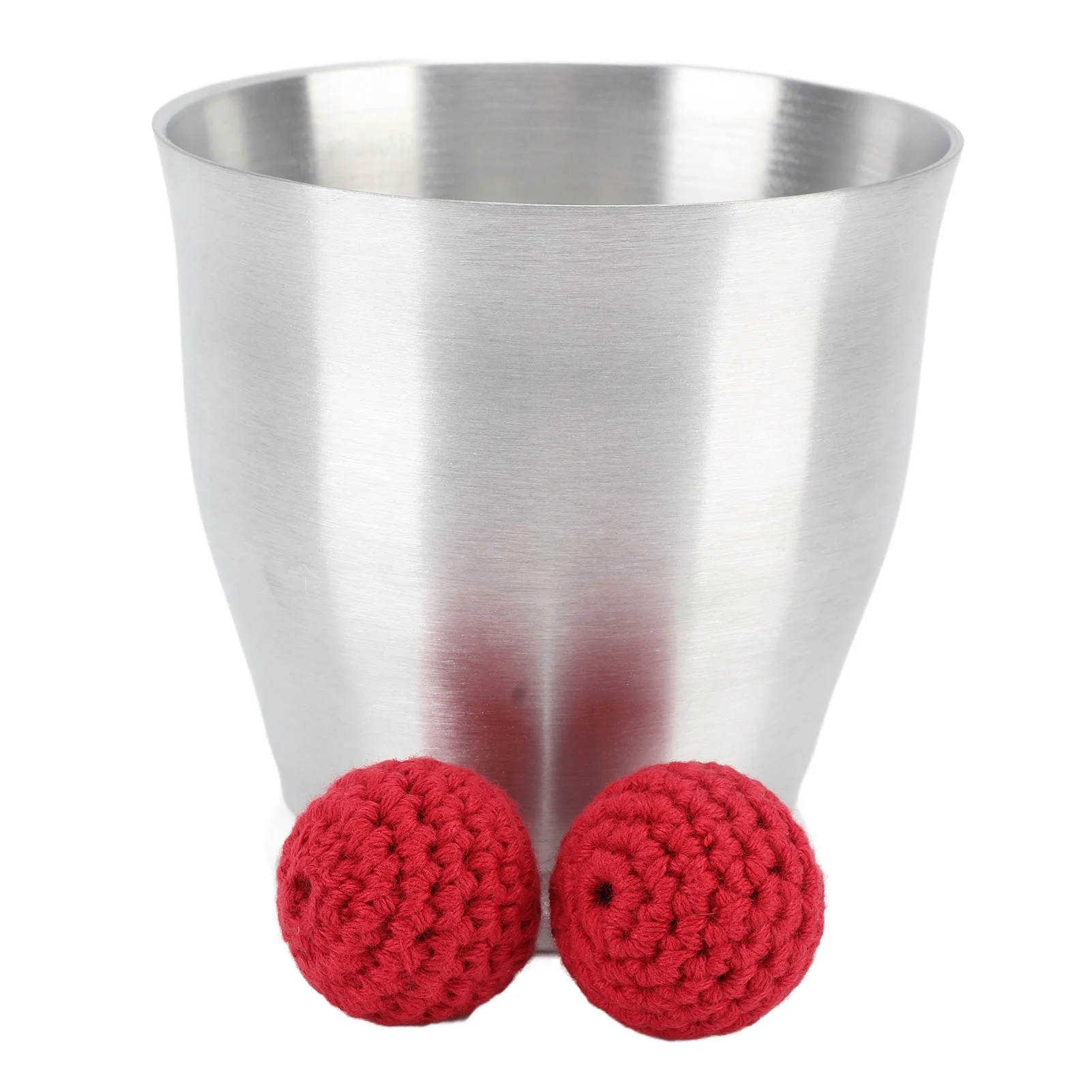 Magnetism Tricks Cup Red Balls Set Endless Fun Aluminum Chop Cup for Stage Performance Props