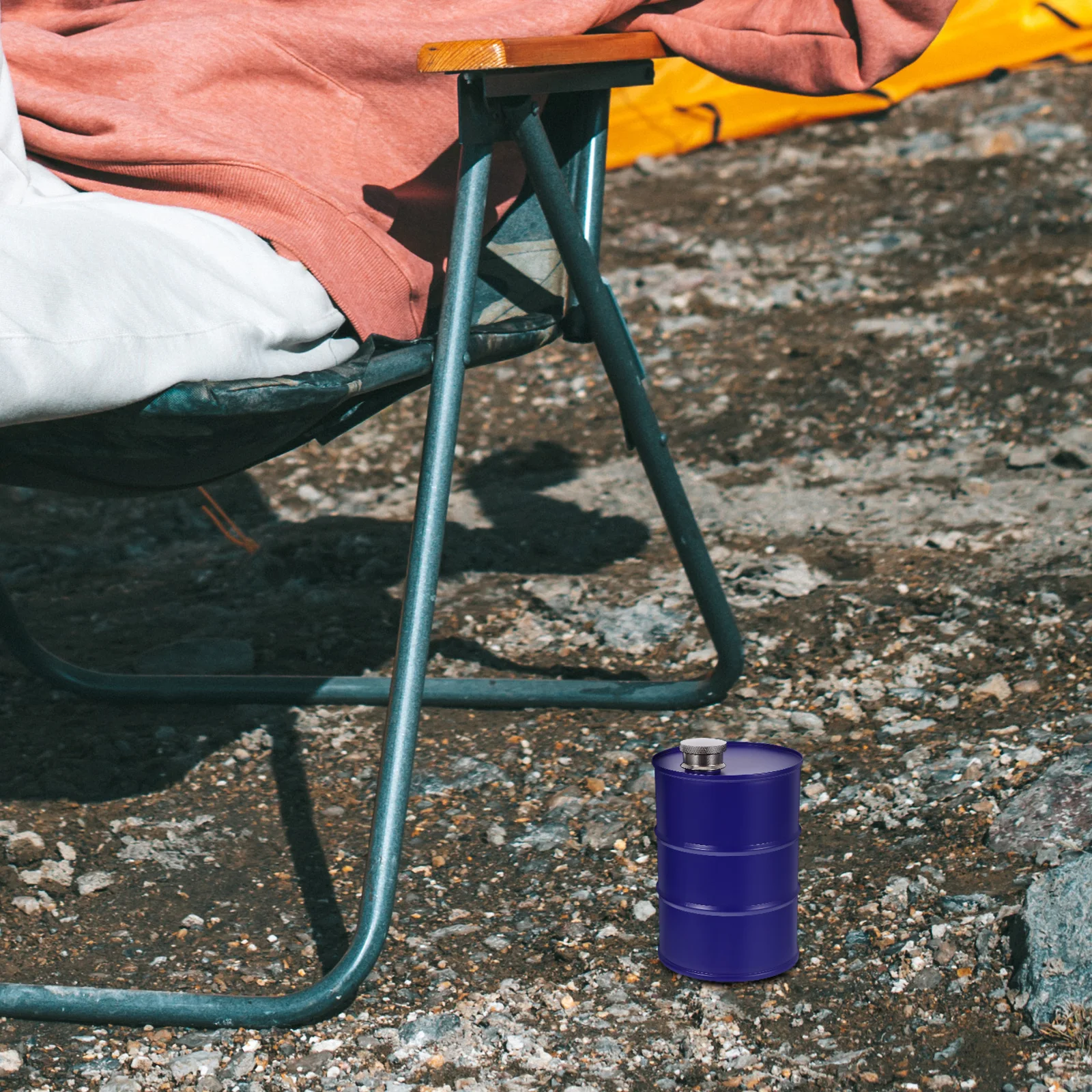 

750Ml Oil Drum Design Stainless Steel Whiskey Bottle Portable Wine Flask For Camping Hiking Picnics Outdoor Travel