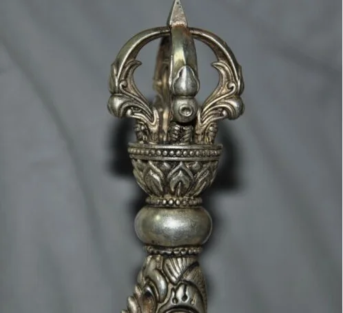 Tibetan silver Vajra Dorje Phurpa Exorcism Talisman hatchet tomahawk Ax Axe