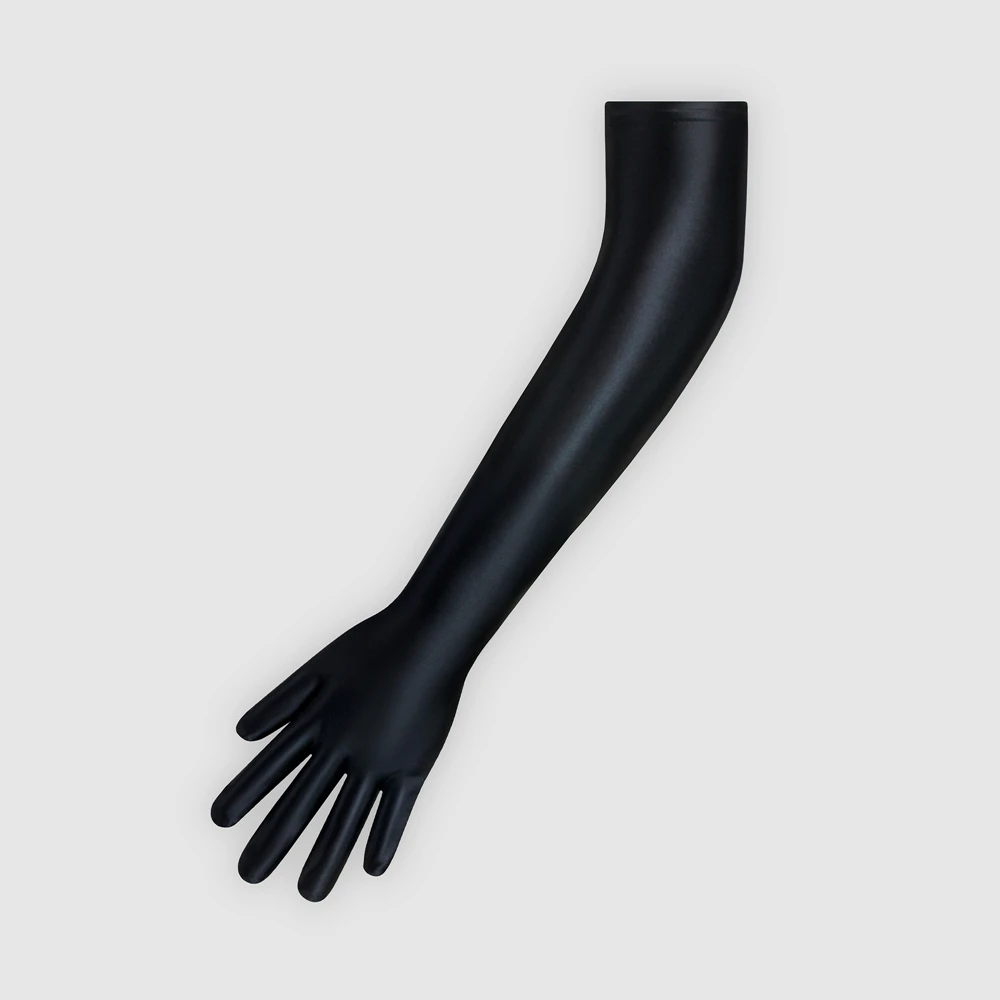 

Multi-Color Shiny Glossy Spandex Long Gloves Silky Smooth High Stretch Sun Protection for Outdoor Cycling And Ceremonial Use