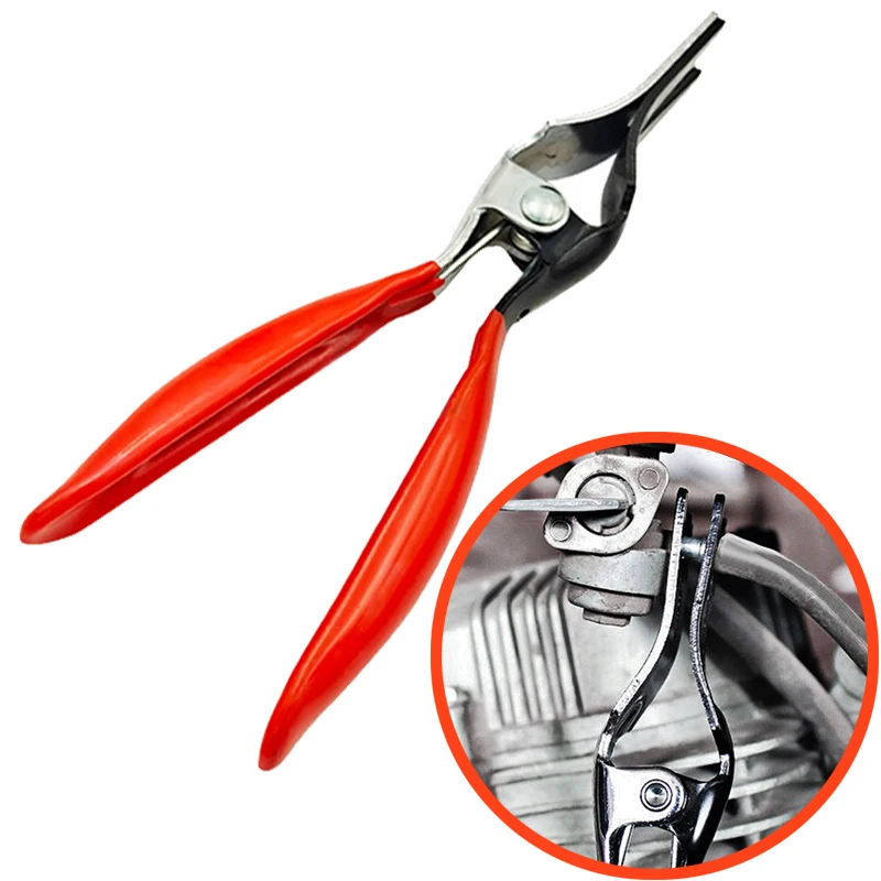 Automobile Universal Angled Fuel Vacuum Line Tube Hose Remover Separator Pliers Pipe Tools Removal Tools