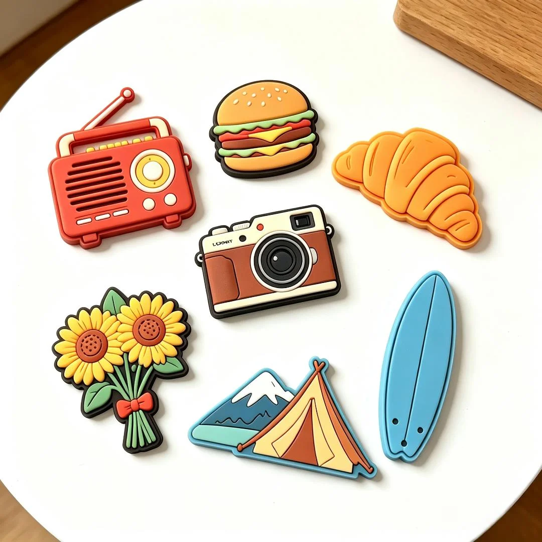 Custom Soft PVC Fridge Magnet Rubber PVC Die Cut Self-Adhesive Fridge Irregular Shape Soft PVC Fridge Magnet Soft Magnetic Decor