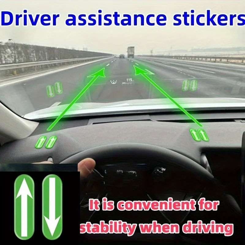 Reflective Arrow Stickers 4/8PCS Green Night Driving Markers Vehicle Positioning Decals Self Adhesive Car Safety Visibility