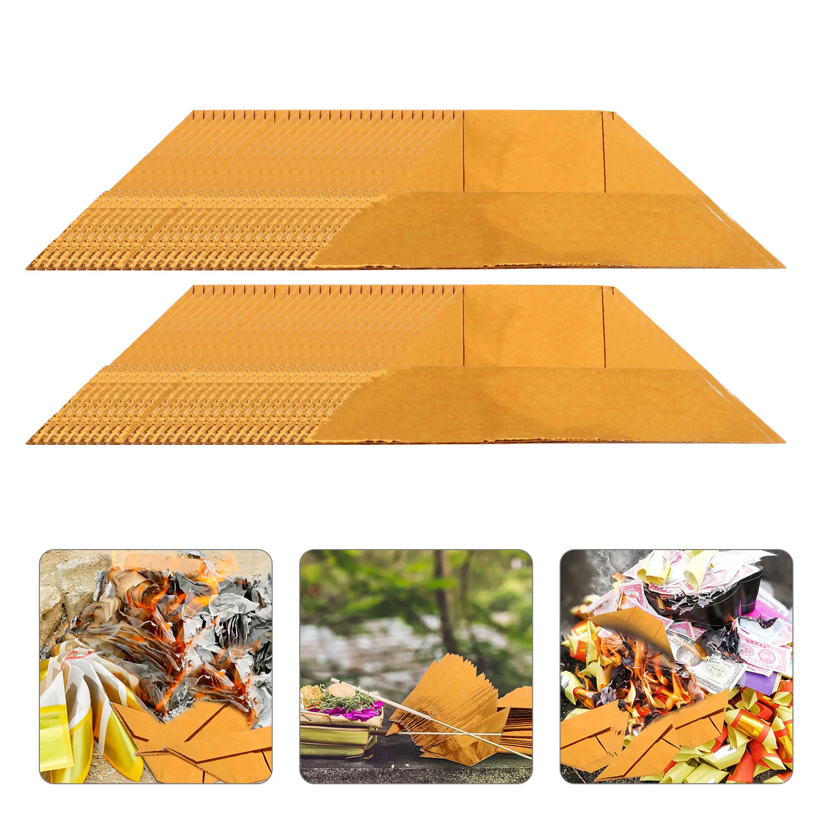 400Pcs Paper Gold Ingot Tomb Sweeping Day Supply Premium Paper Gold Ingot Ancestor Tribute DIY Folding