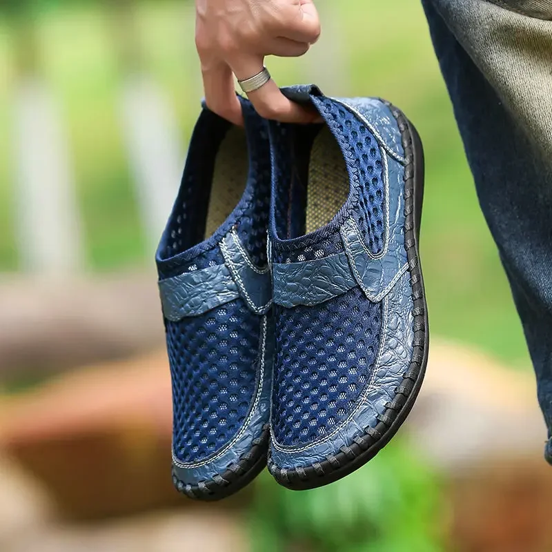 

Трекинговая мужская обувь из натуральной кожи, походная обувь на открытом воздухе, роскошный дизайн 2025, новый дизайн, большой размер, японский дизайнер, мужские сандалии для взрослых