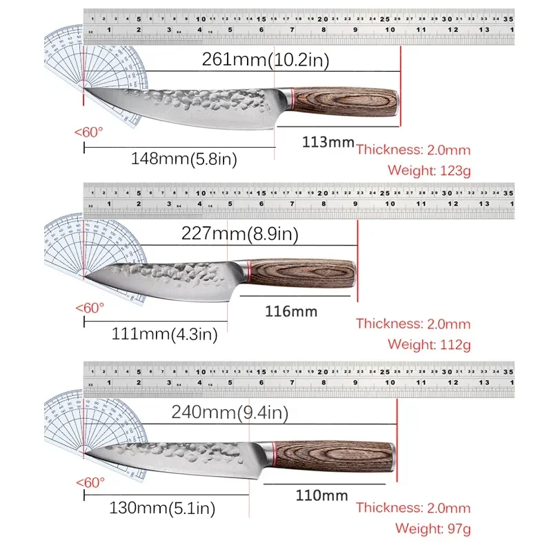 Forged Hammer Meat Cleaver Butcher Knife Professional Boning Knife Stainless Steel Knife Kitchen Knives Paring Cooking Knives image 6