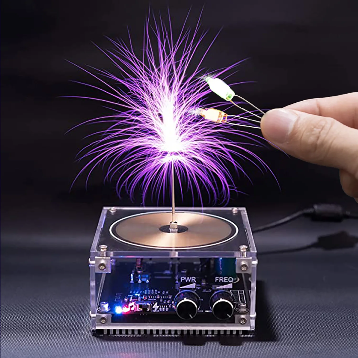 Mini Bluetooth Speaker Arc Music Box Coil Artificial Lightning High Power finished Product