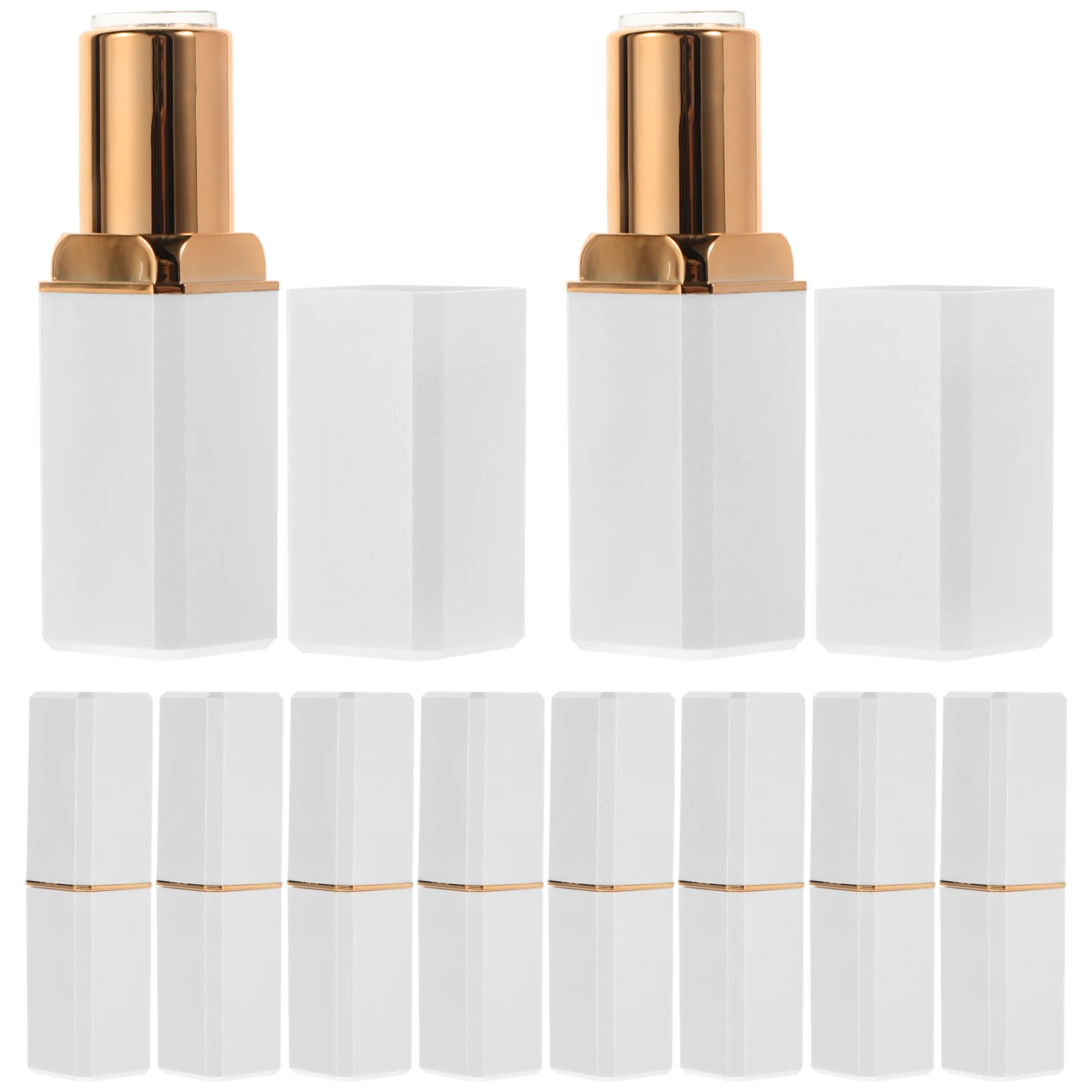 10 Uds. Tubos de bálsamo labial, botellas vacías rellenables de brillo de labios para lápiz labial DIY, uso de viaje, herramientas para mujeres