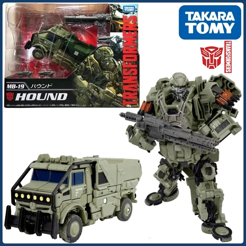 In stock Transformers MB Movie Regular Edition MB-19 Hound Figure Model Alloy Anime Action Deformation Robot Car Kid Gift