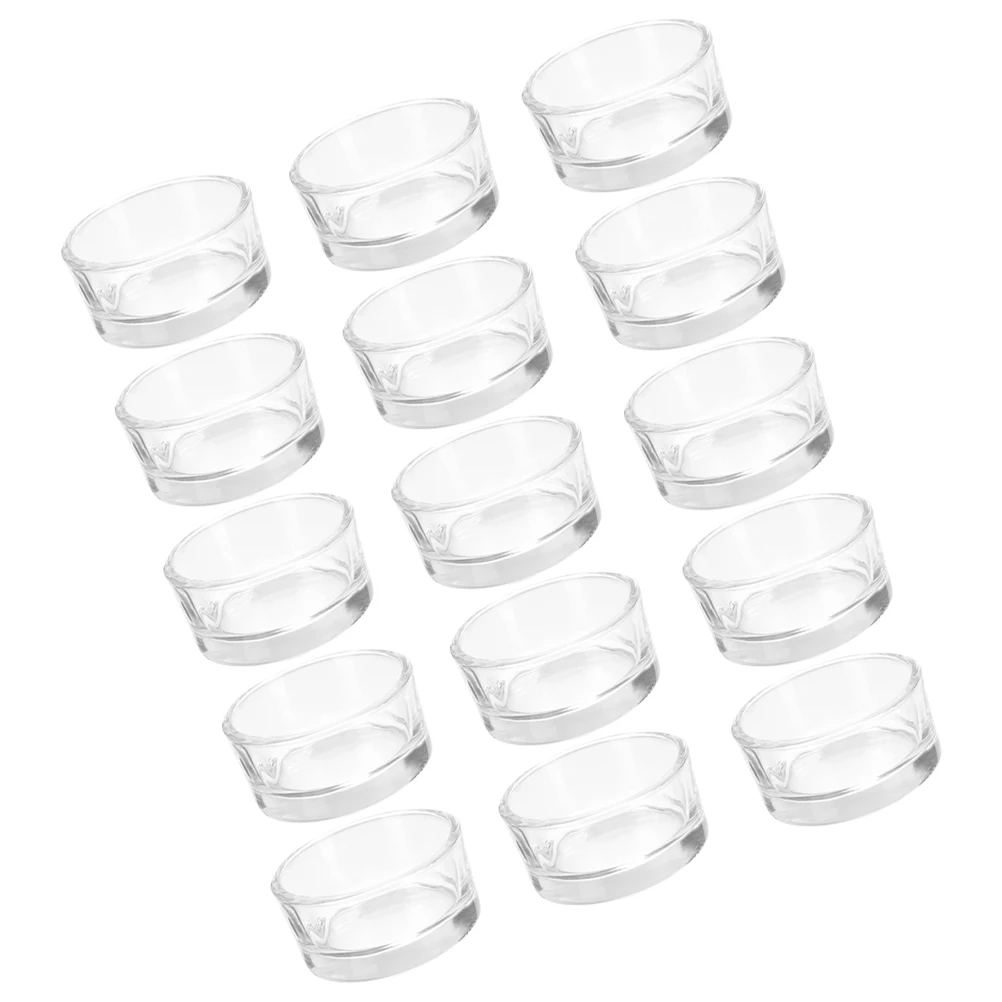 

15 Pcs Glass Cup Tealight Candles Holders Conical Empty Votive Cups Clear Candleholder Candlestick
