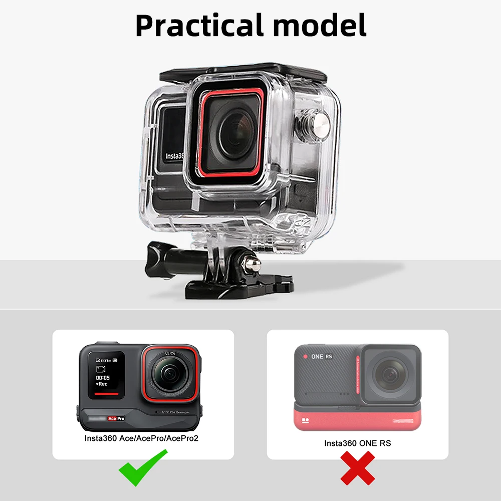 Boîtier étanche pour Insta360 Ace Pro 2 & Ace Pro-étui de plongée protecteur conception légère pour une Protection sous-marine de 60M