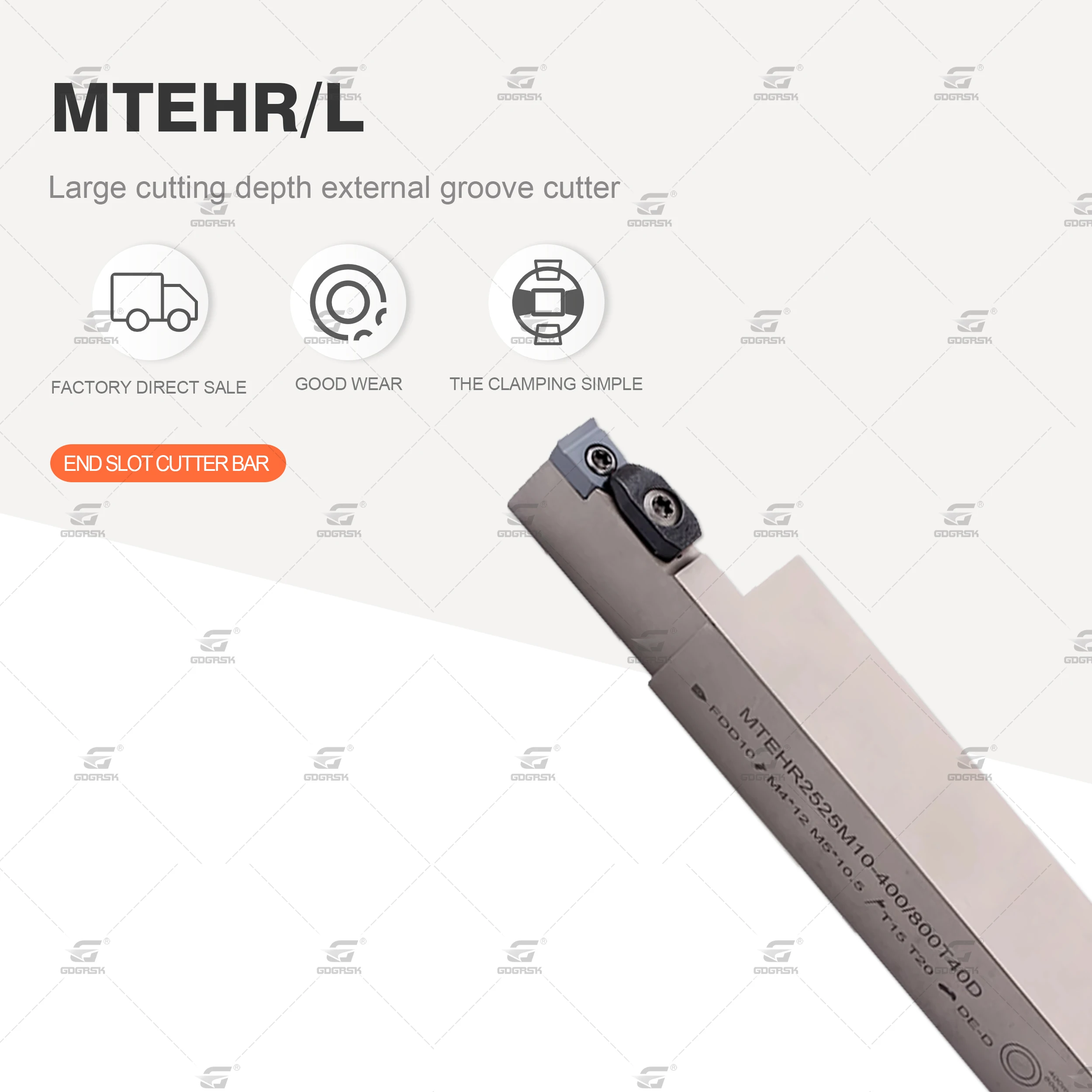 1PC Large Cutting Depth Straight Groove Cutter Bar MTEHL Arc Large Cutting Depth Extended End Groove Cutter Bar MTEHR2525M10 08