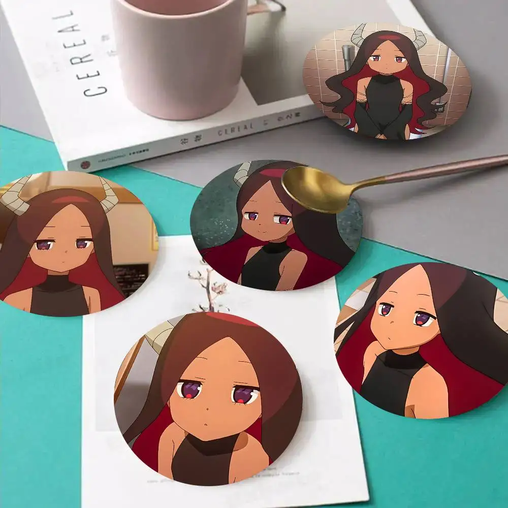 1pc Demon Lord Anime Characters Wooden Coaster Colour Printing Cup Mat Home Desk Decoration Gifts