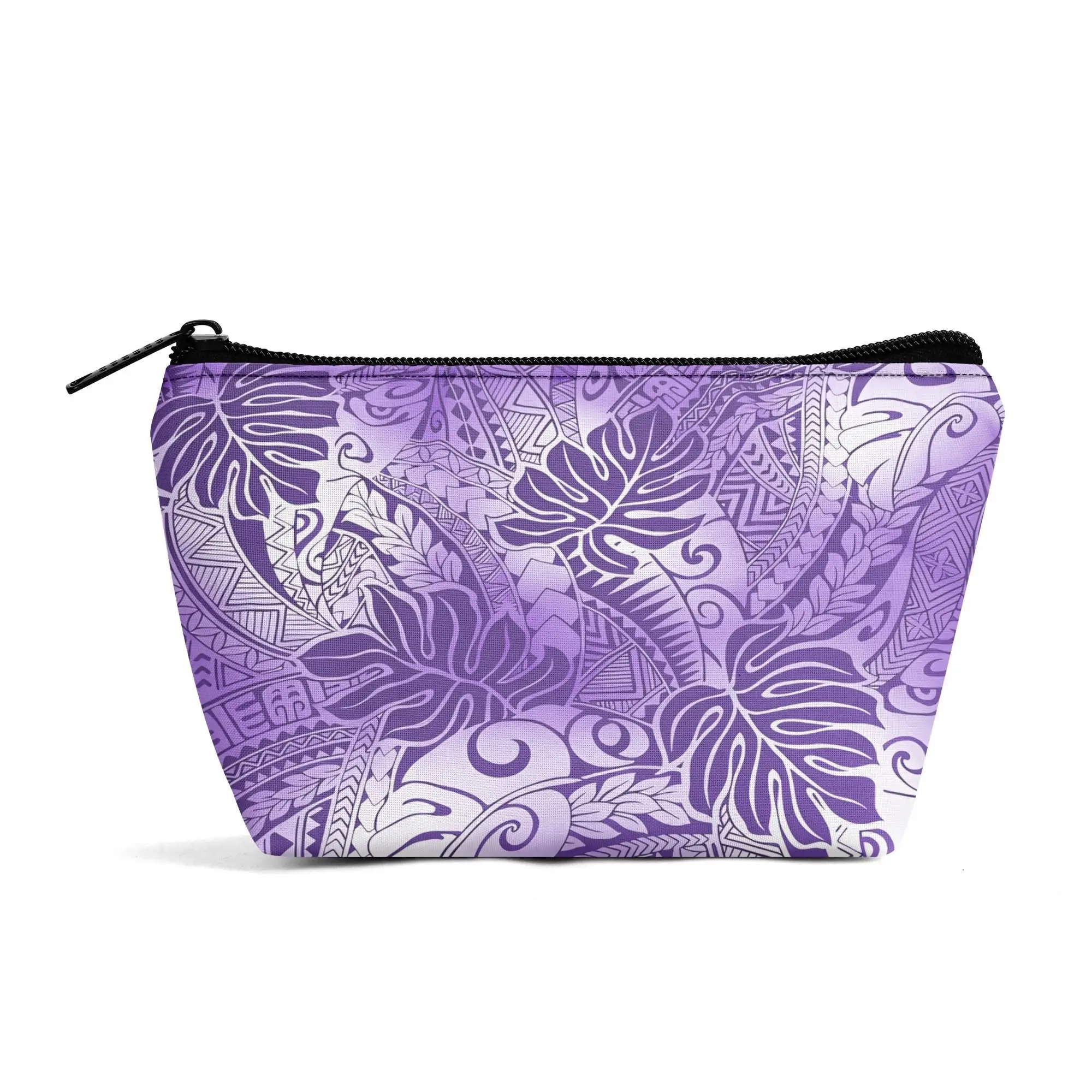 

Polynesian Island Style Pattern Supports Custom Women'S Zipper Bag Shopping Travel Fashion Large Capacity Makeup Bag