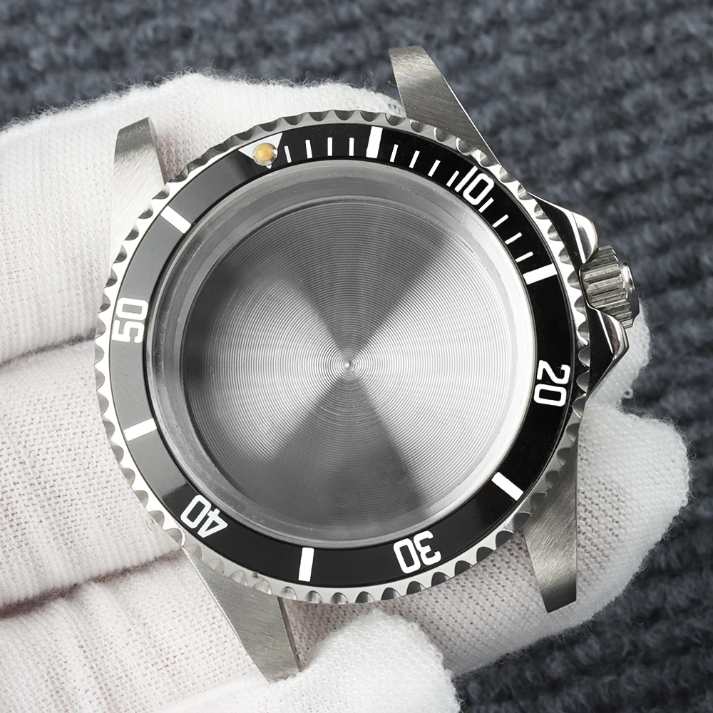 Vintage NH35 Case Sapphire glass Men‘s Watch Case NH35 Watch Accessories For NH35 NH36 Movement SUB GMT Wateproof Watch Case