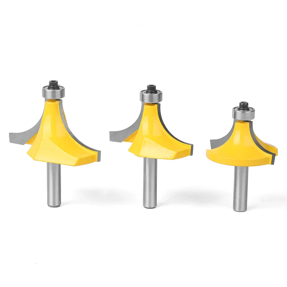 

8 handles with large diameter Shank Corner Round Over Router Bit SetRadius with Bearing | Tungsten Carbide Woodworking Milling