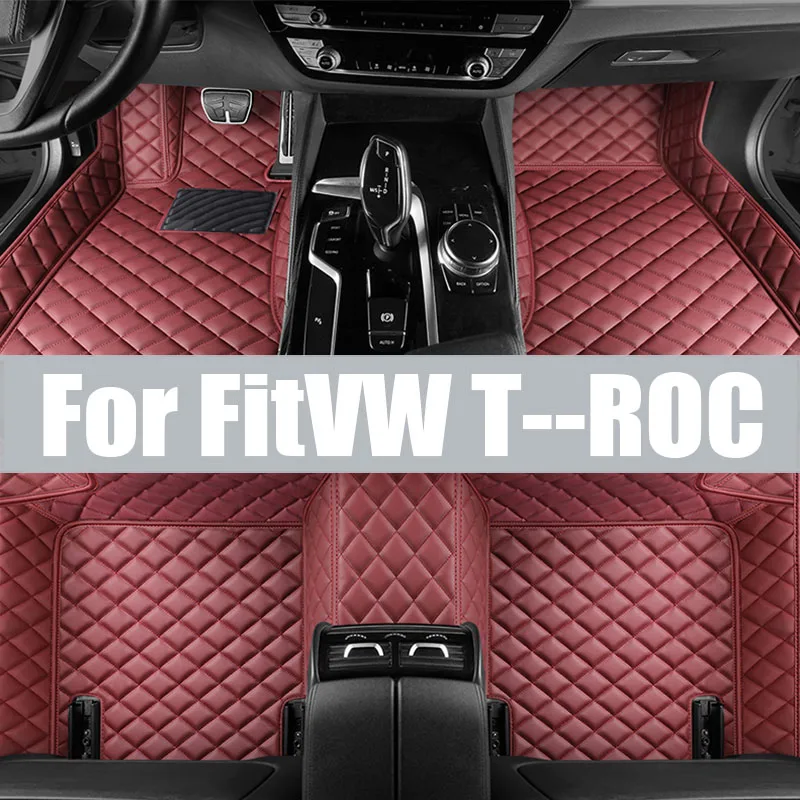 

Fit for VW T--ROC 2018-2023 2024 TPE 3D Car Floor Mats Cargo Liner Trunk Backrest Pad Left Hand Drive