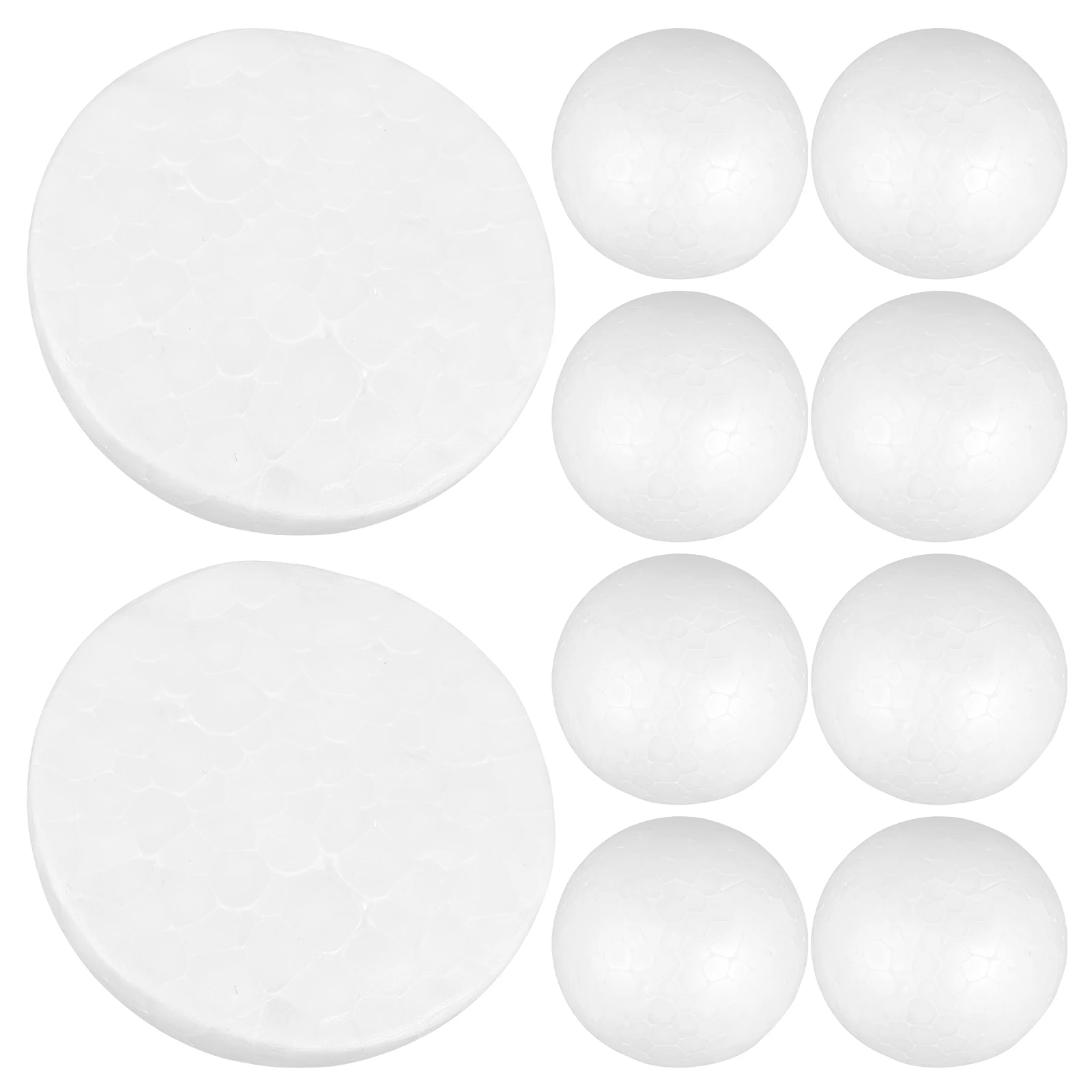 

100 pcs 4Cm Half Ball Craft Foam Semicircle Ornaments Diy Xmas New Year Decor Children Educational Supplies White