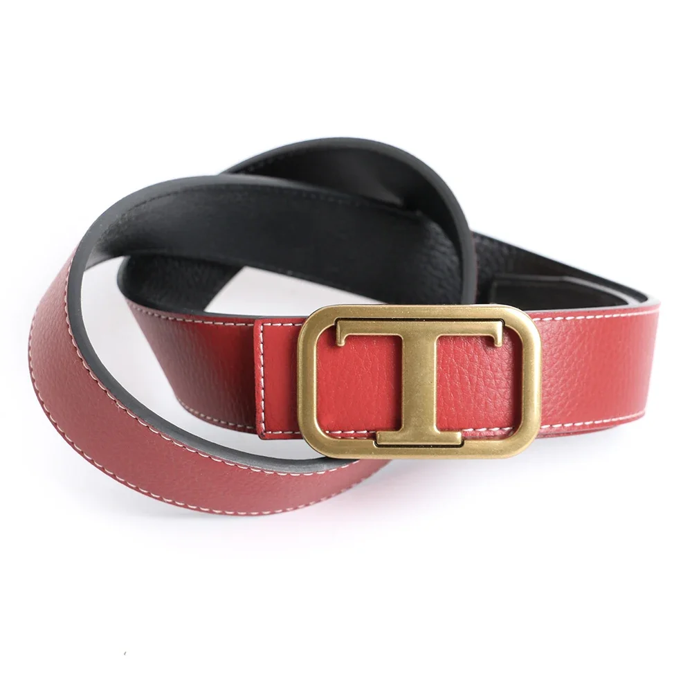 

2024 Top Luxury Designer Brand Pin T Buckle Belt Men High Quality Women Genuine Real Leather Dress Strap for Jeans Waistband