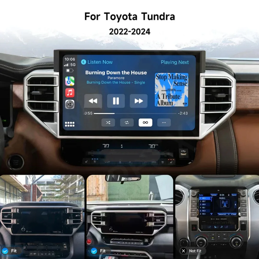

For Toyota Tundra Sequoia 2022-2024 Android Car GPS Navigation Auto Stereo Head Unit Multimedia Player Car Accessories 13.3inch