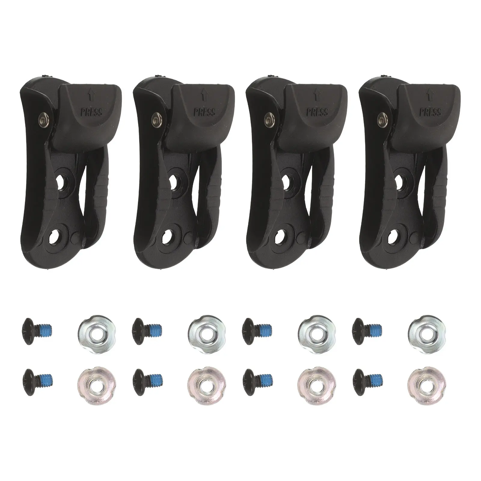 4Pcs Universal Inline Skate Strap Buckle Replacement Kit Metal Clip Bracket Fastener Screw Set Skate Hardware Repair Clip