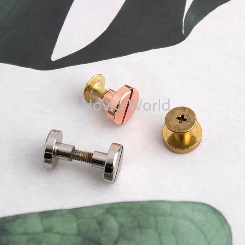 Solid Nail Metal Screw Back Rivets For Shoes Handbag Wallet Bags Belt Strap Garment Feet Bottom Decoration Hardware Accessories