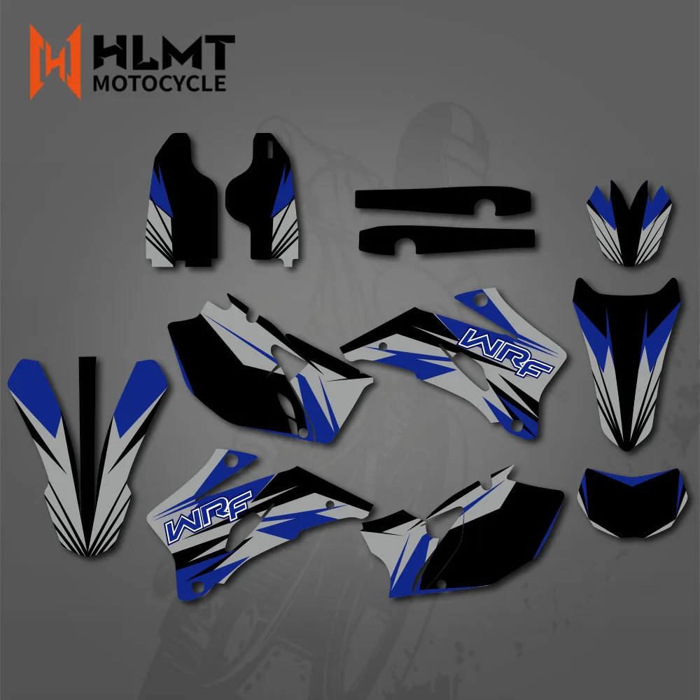 HLMT-Gráficos personalizados Fundos Adesivos, decalques para Yamaha WR250F, WR450F, 2007, 2008, 2009, 2010, 2011, WR 250F, 450F