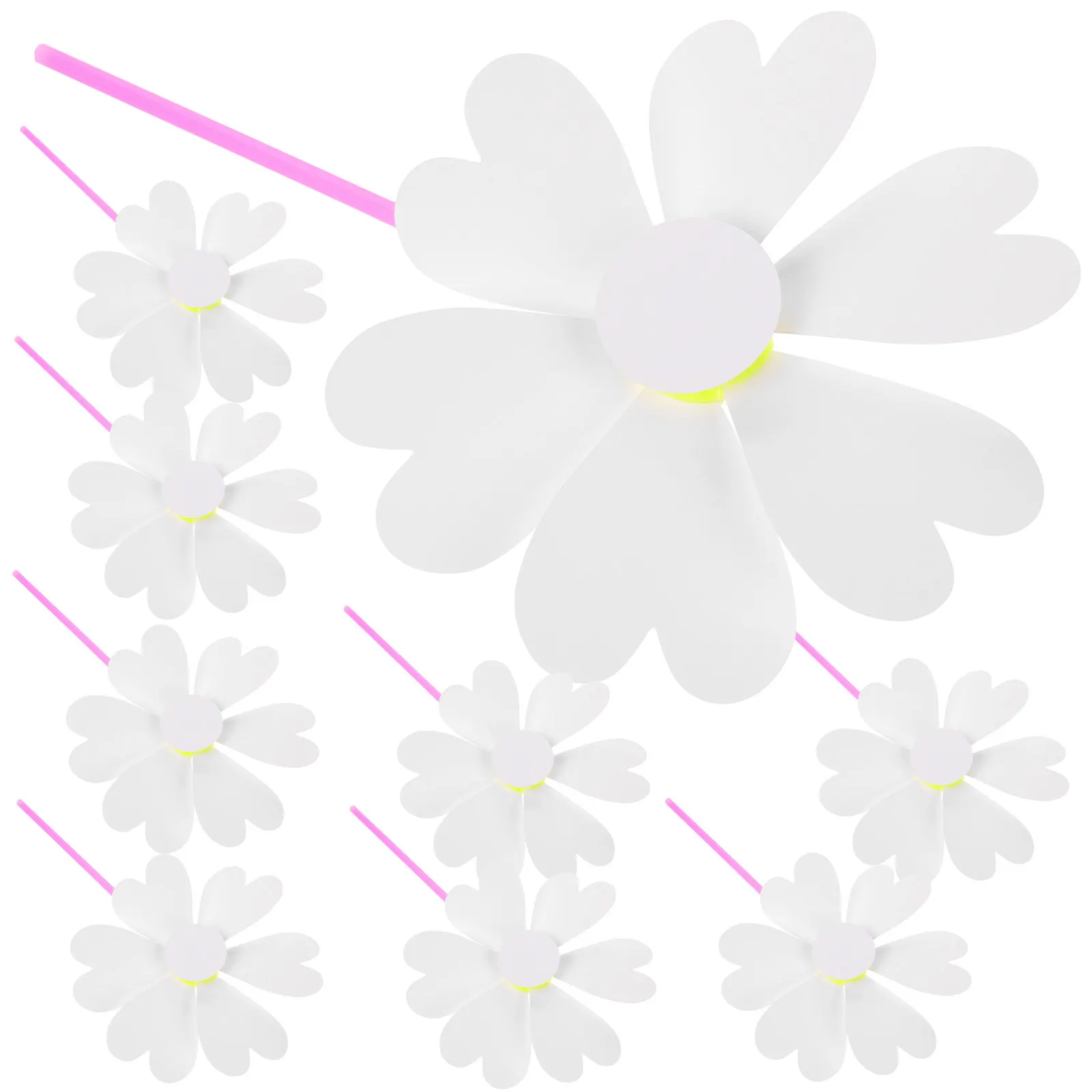 

10Pcs Blank Paper Pinwheels for Kids DIY Unpainted Wind Creative Art Craft Kit Outdoor Fun Fine Motor Skill Development
