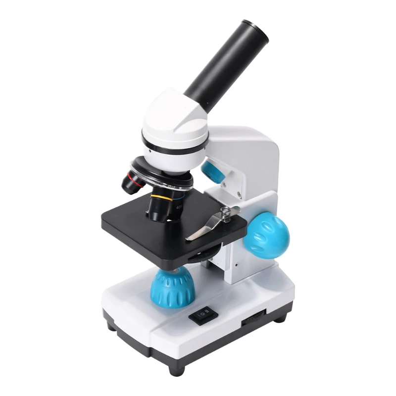 40X-1200X Monocular Biological Microscope Student Education Experimental Microscope Mechanical Stage