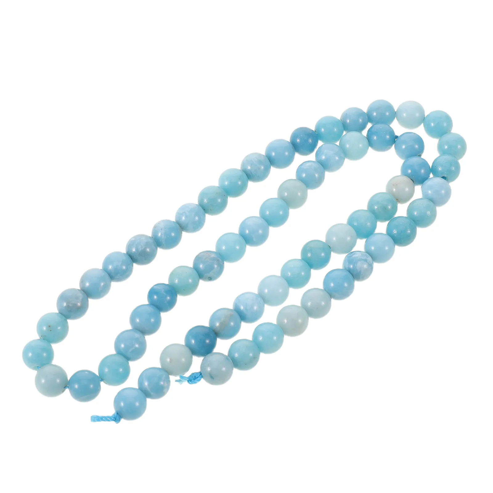 60Pcs Sea Pattern Natural Polished Round Loose Stone Beads Strand for Jewelry Making Bracelets Necklaces Earrings