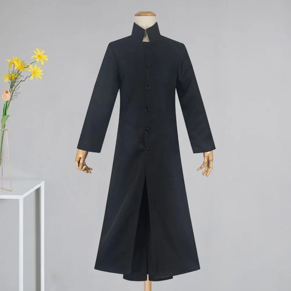 เสื้อโค้ทกันลมสไตล์วินเทจสำหรับผู้ชาย คอตั้ง สองชั้น เหมาะสำหรับการแสดงบนเวที คอสเพลย์ฮาโลวีน หรือเป็นอุปกรณ์ประกอบฉาก