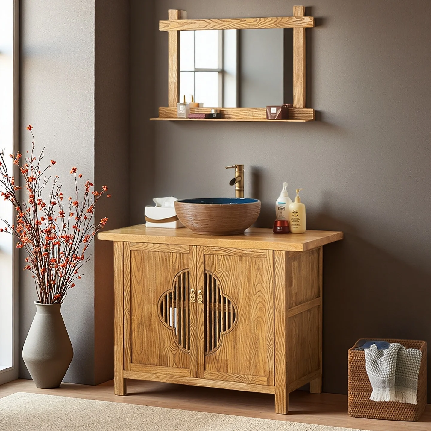 

Storage Mirror Bathroom Cabinet Hamaki Living Room Dressers Partitions Bathroom Cabinet Floor Wooden Gabinete Room Furniture