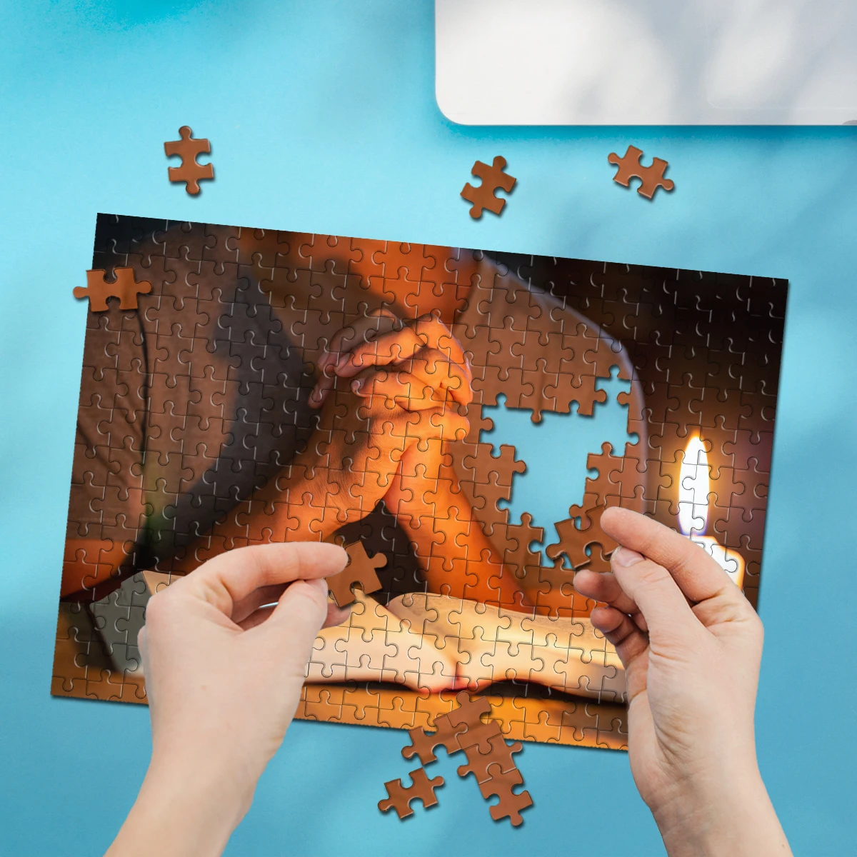 35/300/500/1045pcs Personalized Custom Photo Puzzle Selfie Ornamental Exquisite Personalized Gifts