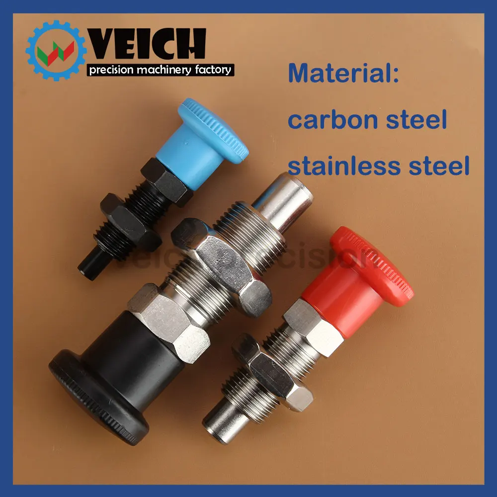 VCN221 Factory In Stock Plastic Knob Stainless Steel Index Plunger Hand Retractable Self Locking Indexing Pin