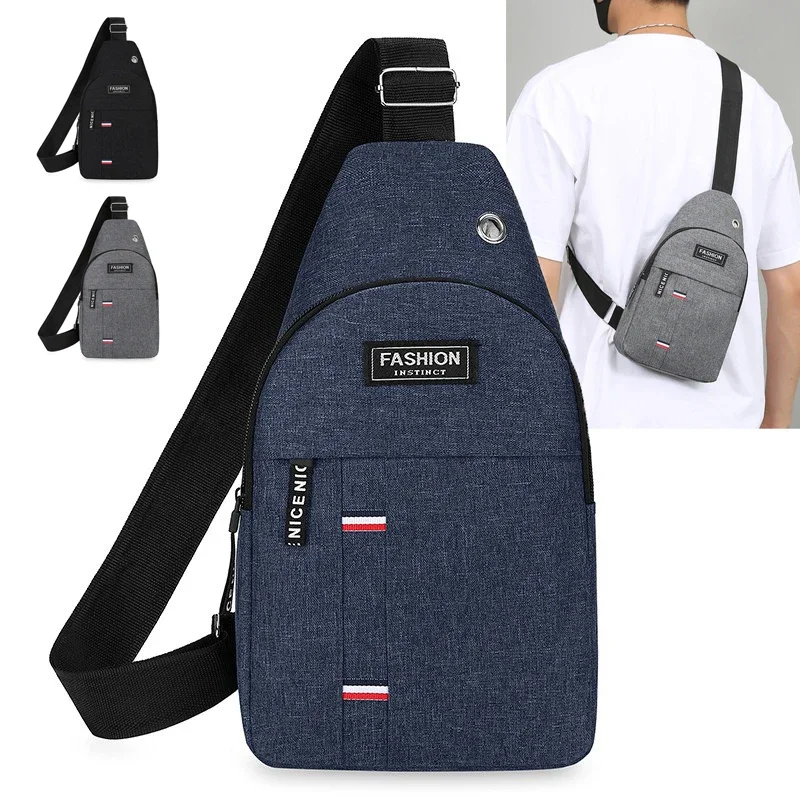 2025 New Chest Bag Men's One Shoulder Crossbody Bag Nylon Large Capacity Outdoor Sports and Leisure Fashion Small Shoulder Bags